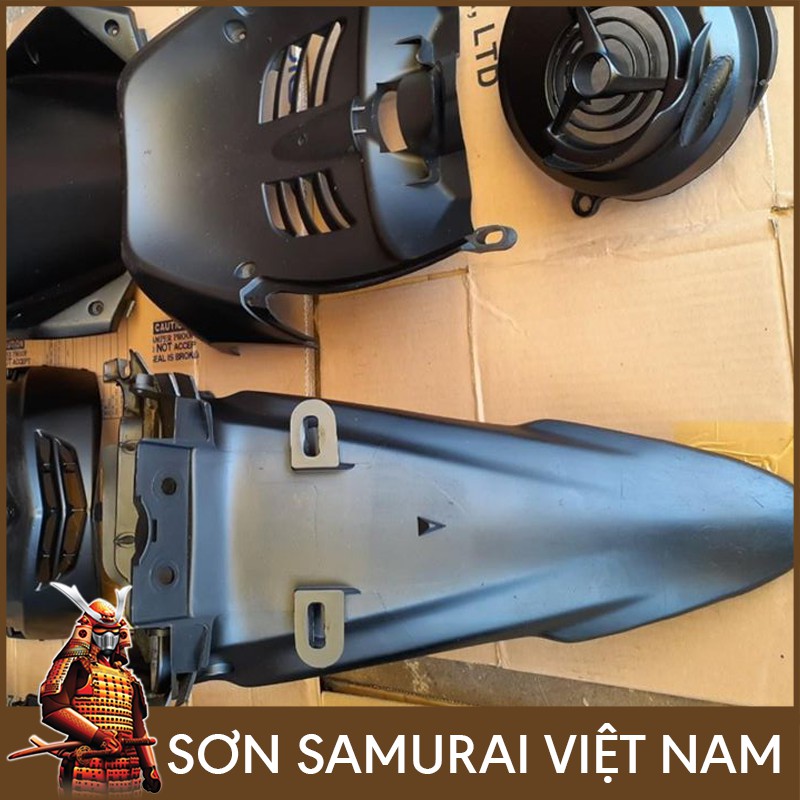 Sơn samurai nhựa nhám KPP - Combo sơn nhựa đen xe máy