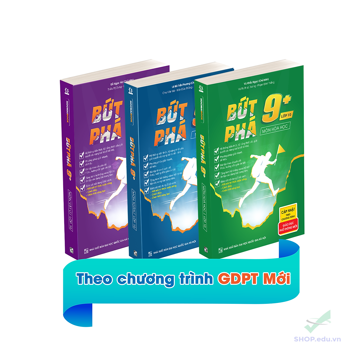 Combo 3 cuốn Bứt phá 9+ lớp 10 môn Toán, Lí, Hóa (theo chương trình GDPT 2018) - NTbooks