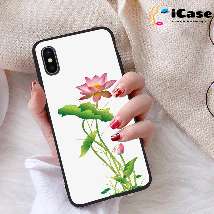 Ốp lưng iPhone X viền dẻo TPU BST Sen