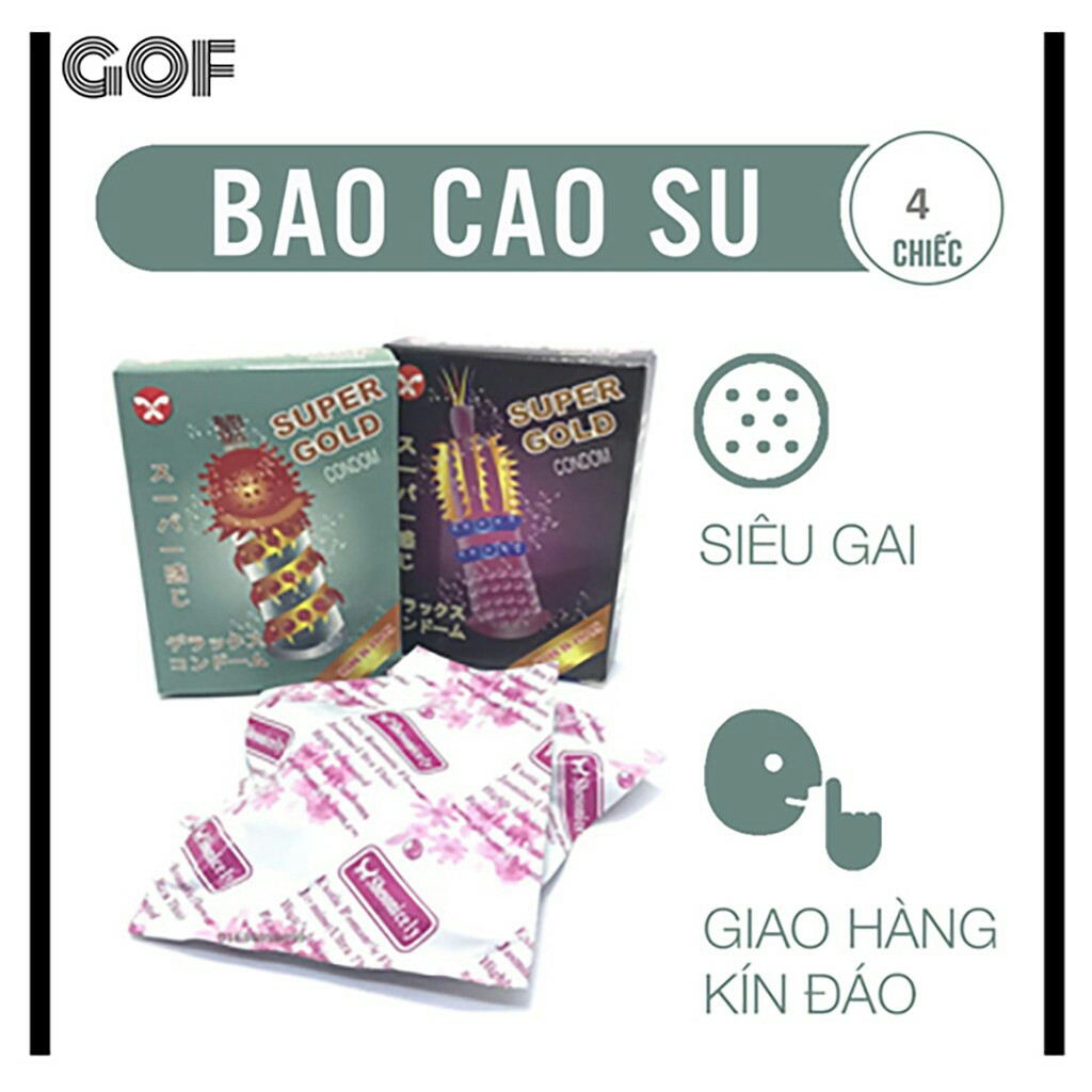 Bao cao su Super Gold bộ 2 hộp