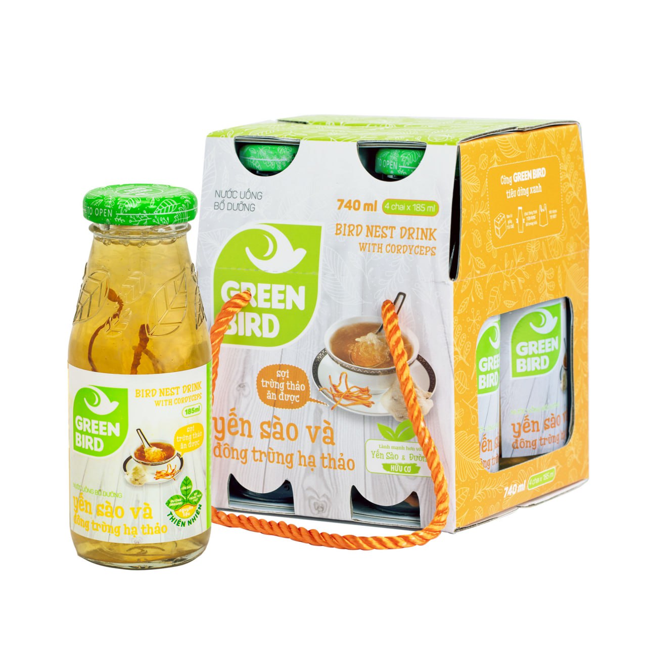 CHAI NƯỚC YẾN SÀO & ĐÔNG TRÙNG HẠ THẢO - NUTRINEST  185ml