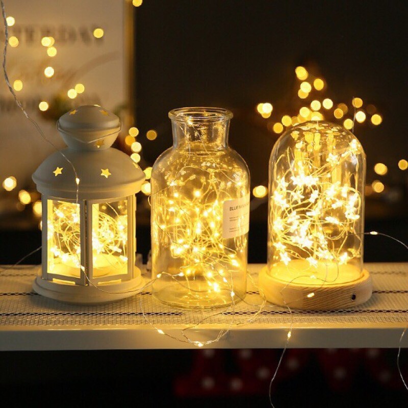 Bảng giá Dây Đèn Led Đom Đóm trang trí tết giáng sinh phòng ngủ Chipsbling Fairy Lights đồng dài 10m- 100 bóng LED - Nguồn USB