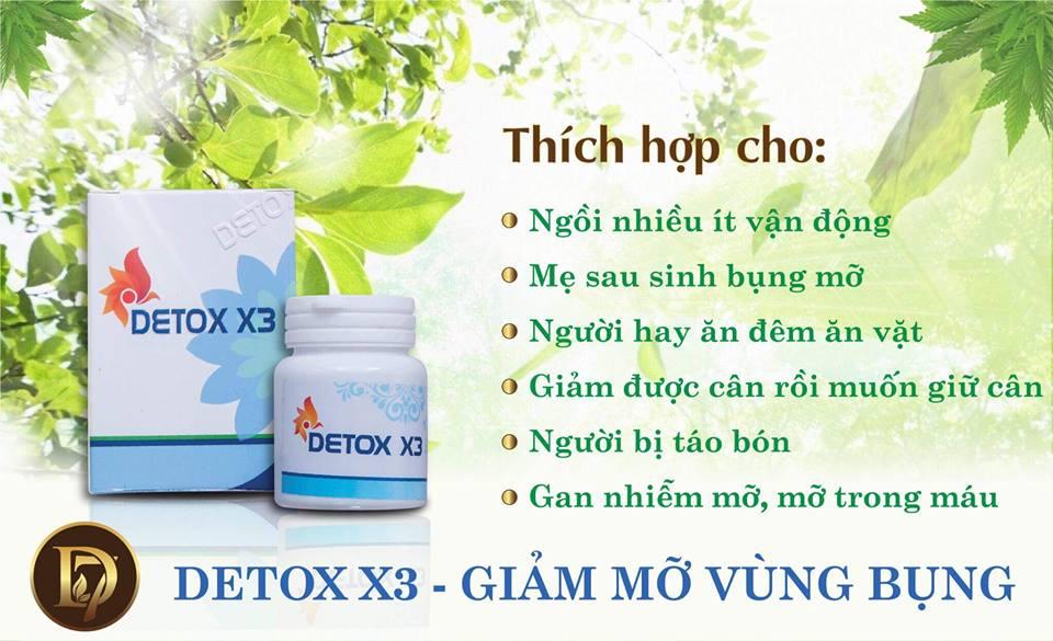 [HCM]DETOX X3 GIẢM CÂN GIẢM MỠ BỤNG CỰC NHANH