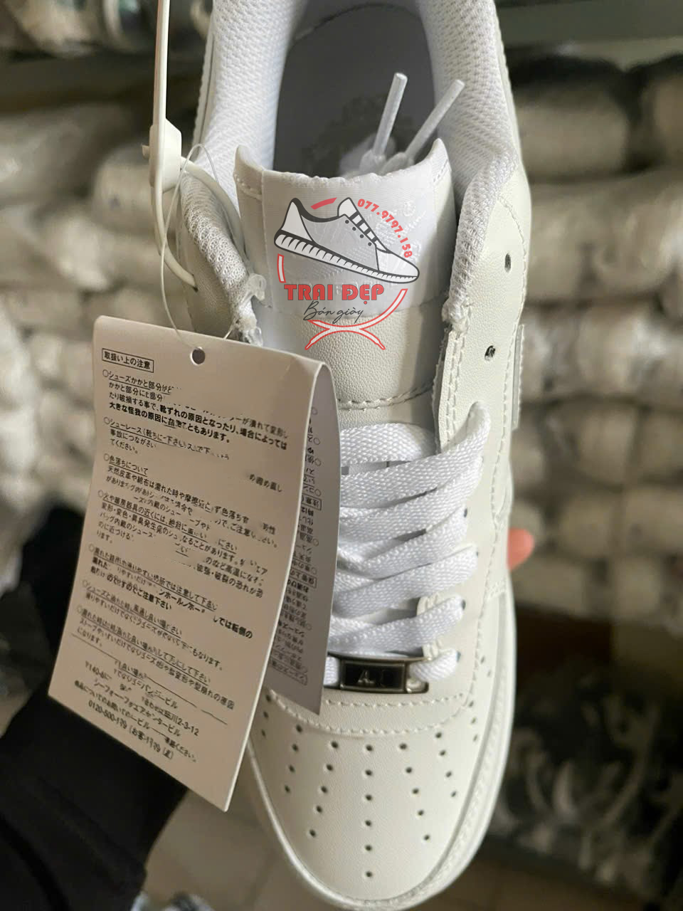 ̣̣̣(KHÔNG ƯNG HOÀN TIỀN) Giày A.F.1 Full White, AF1 Trắng Quốc Full Phụ Kiện