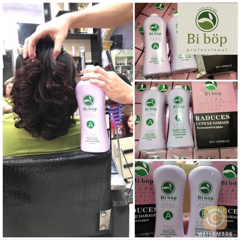 Cặp thuốc uốn nóng bibop mới 1000mlx2 sóng căng đẩy sóng siêu hot