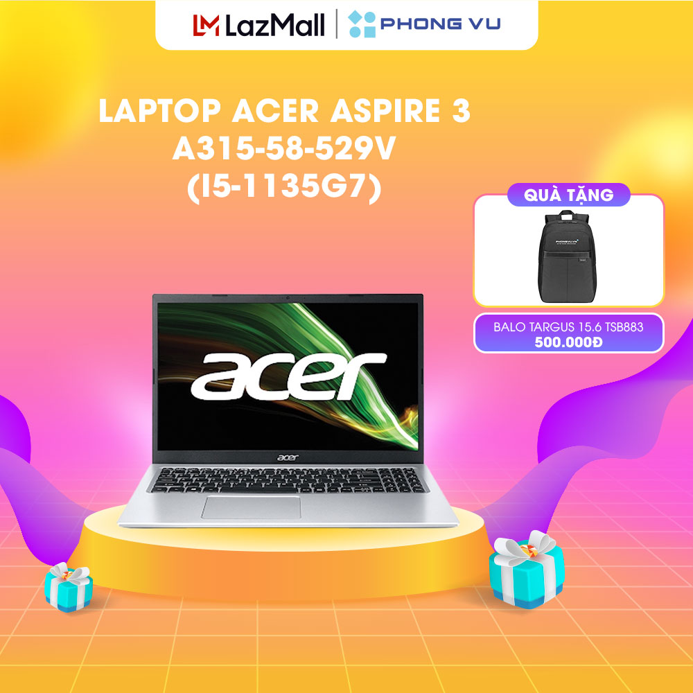 Máy tính xách tay/ laptop acer aspire 3 a315-58-529v -