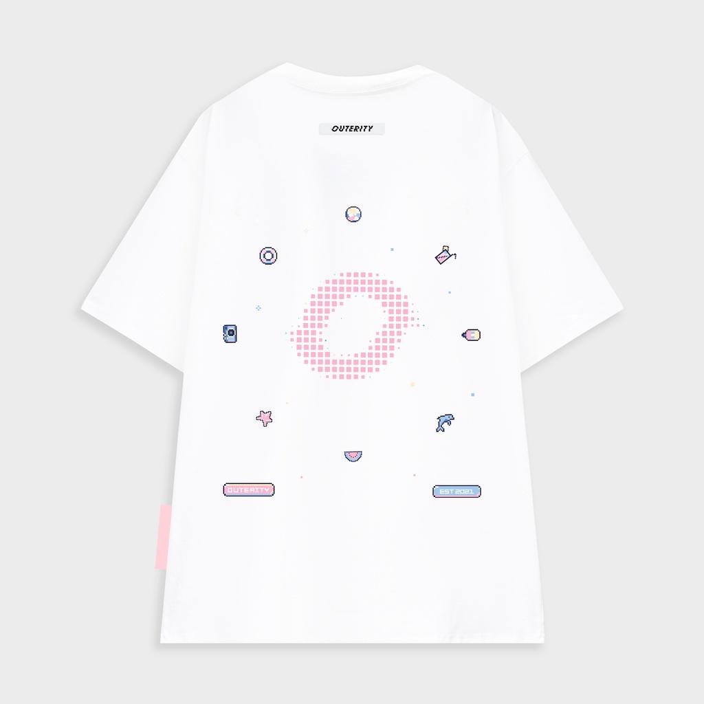 Áo thun Outerity Big Logo Pixel Trắng - ver2.0 / ORP149