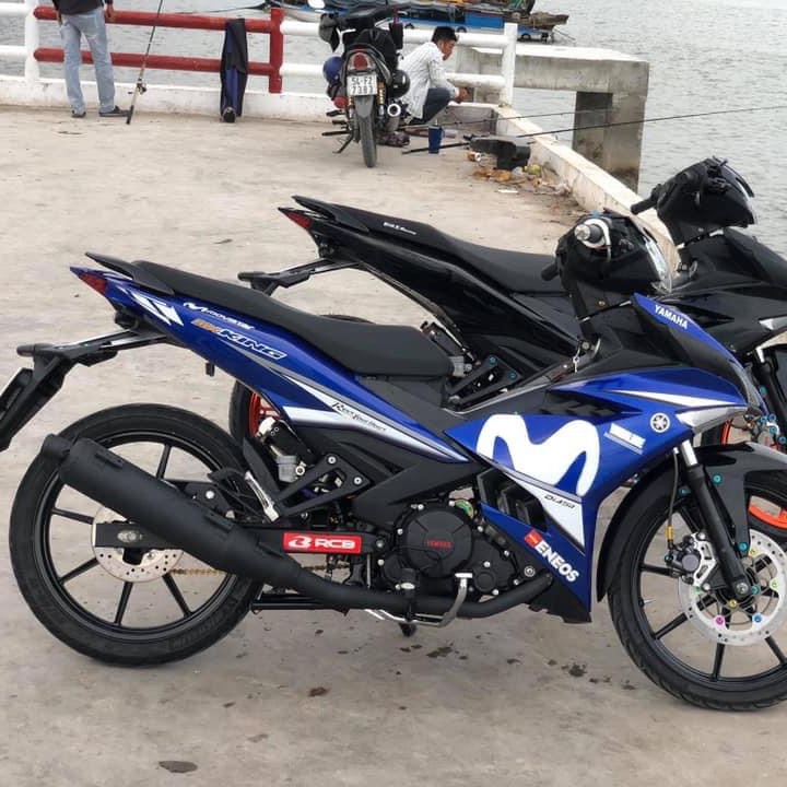 Tem rời exciter 150 Movistar dán xe xanh gp