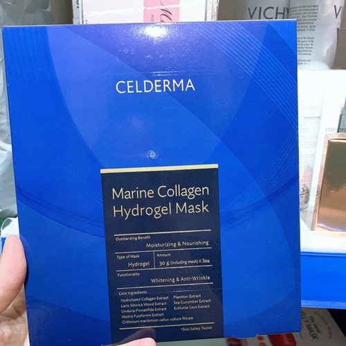 [HCM]Mặt nạ CELLDERMA Hydrogel - MẶT NẠ THẠCH SINH HỌC - Xanh [ 1 hộp 3  miếng ]