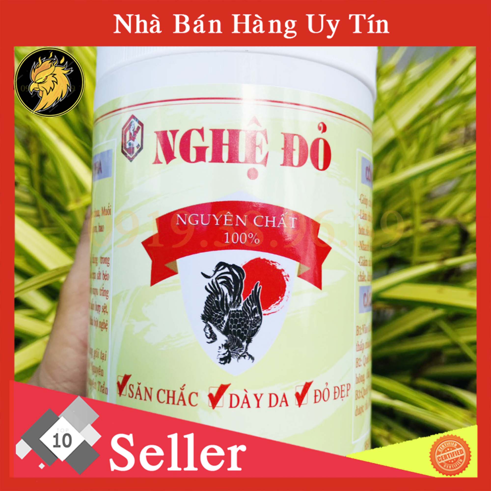 Nghệ đỏ nguyên chất 100gam cho gà đá