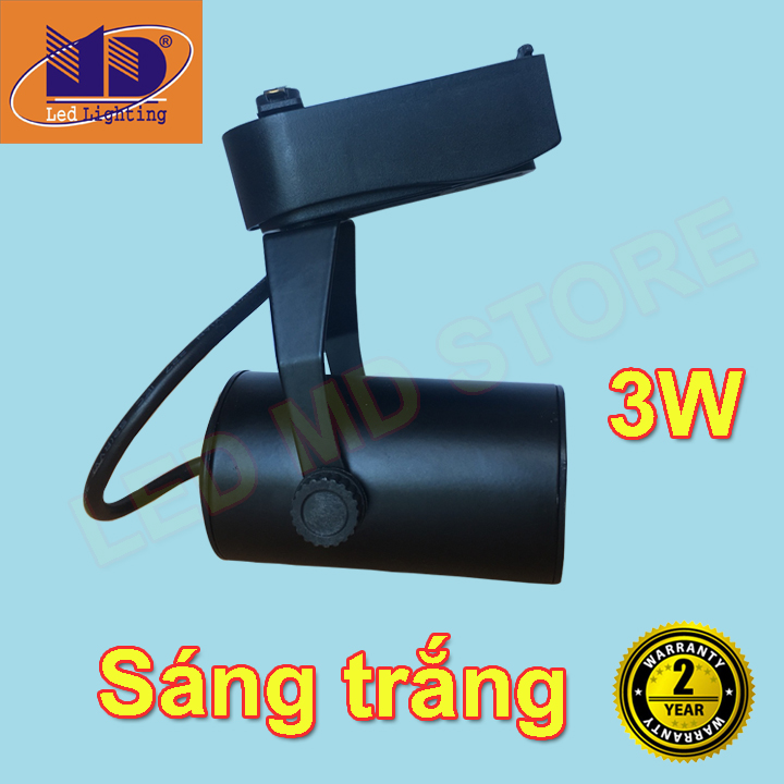 Đèn led 3W rọi ray COB vỏ đen- MD68