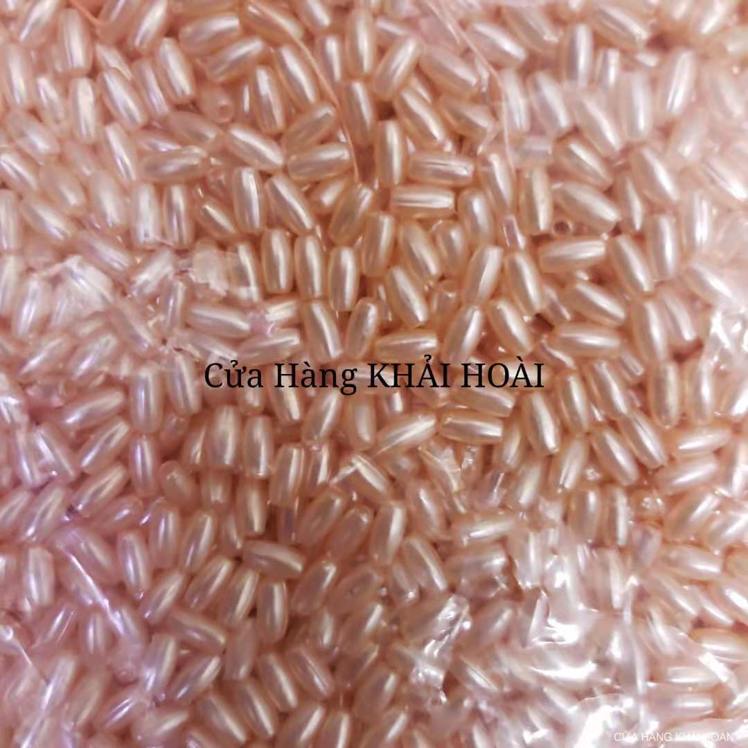 hạt cườm lúa nhỏ phủ màu bóng đẹp 50gr