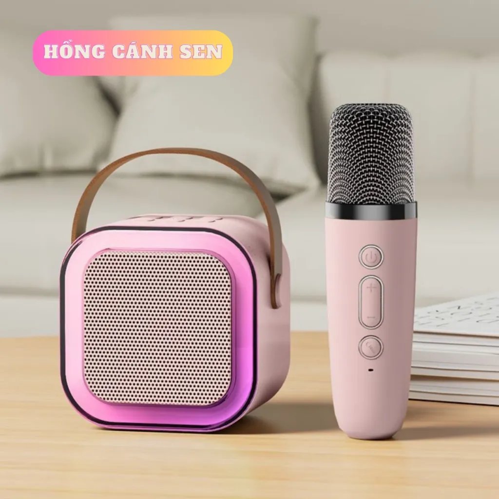 Loa bluetooth mini hát karaoke k12 tặng kèm 2 mic hát - âm thanh to rõ, hát vang , tự động điều chỉnh âm thanh cực tốt , giá cực rẻ