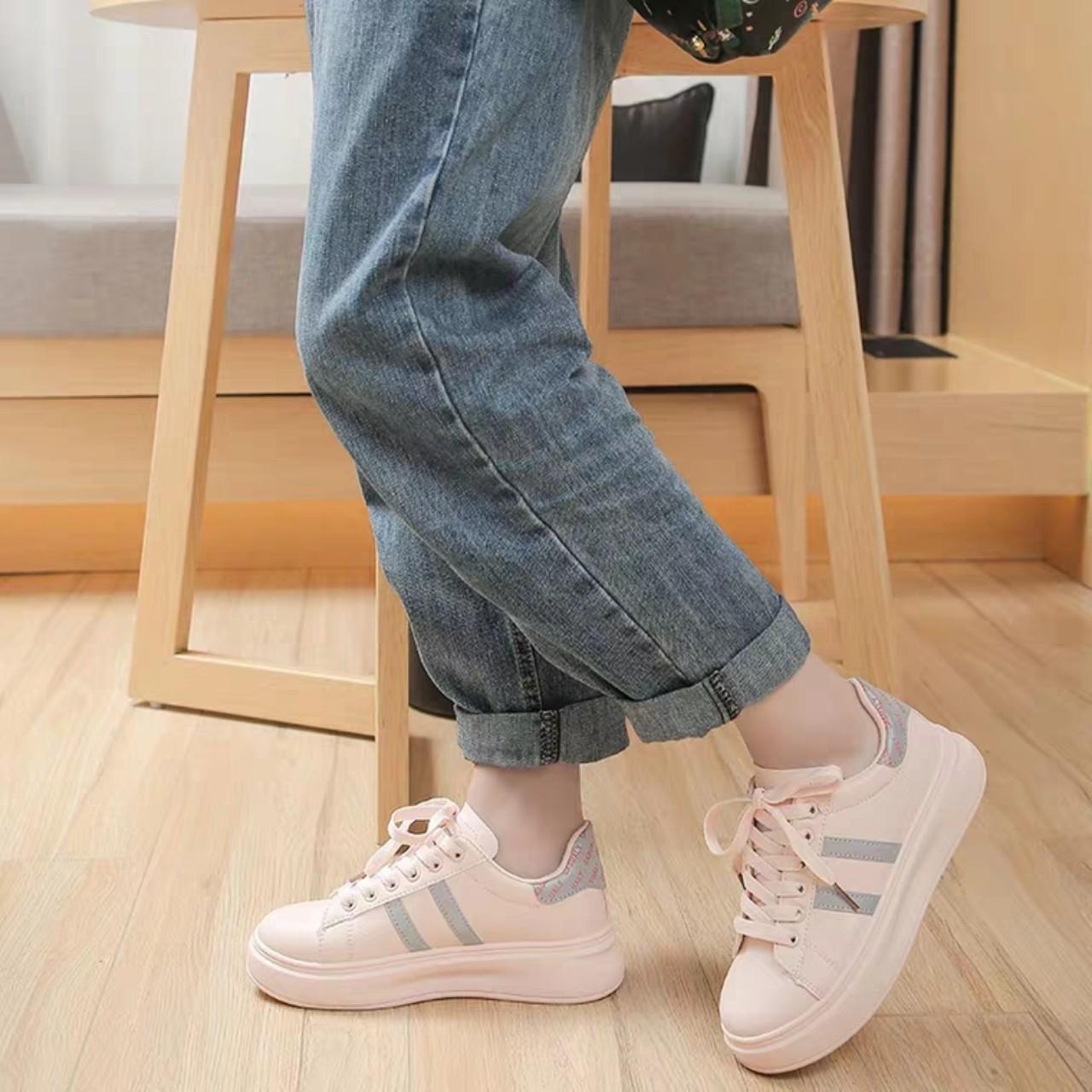 Giày thể thao nữ phản quang 2 sọc mới ( ảnh thật siêu đẹp)DungFC