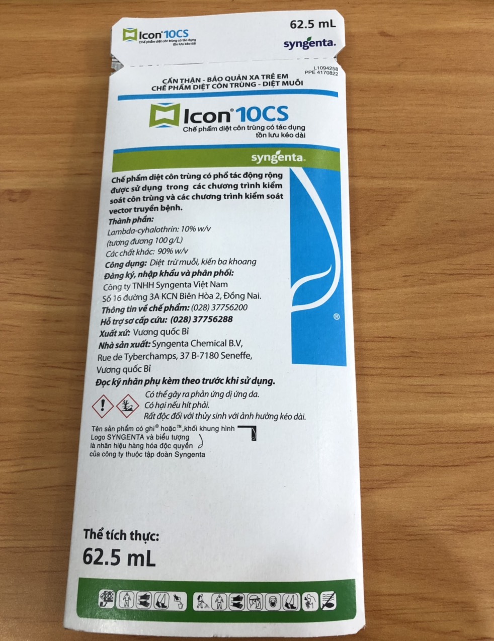 ( Mua 3 tặng 1 bình xịt ) Thuốc diệt muỗi ICON 10CS (Gói 62,5ml)