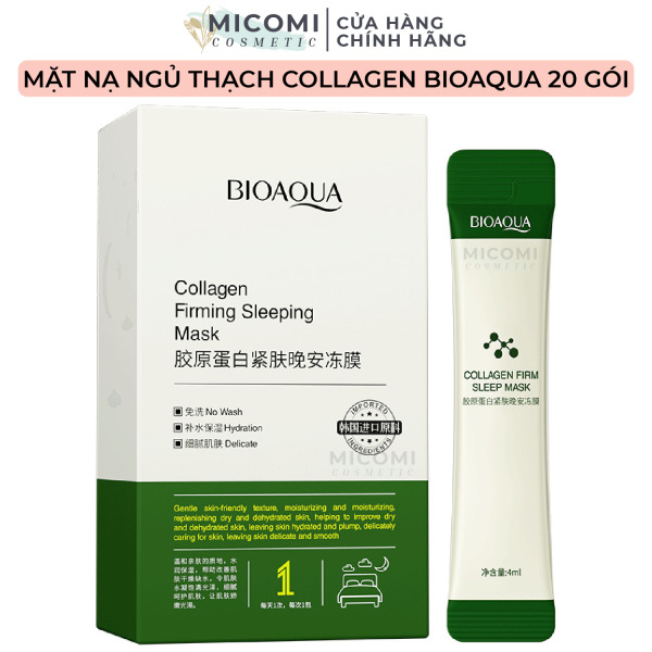 [HCM]Mặt Nạ Ngủ Thạch Collagen Nâng Cơ Dưỡng Trắng Da Cấp Ẩm Mask Gel Đắp Mặt Bioaqua Nội Địa Trung MICOMI Cosmetics