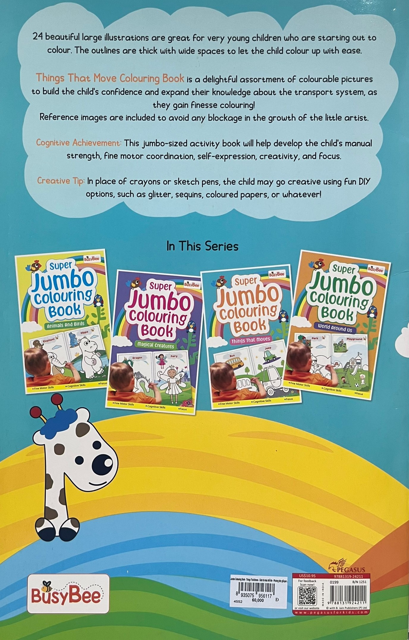 Super Jumbo Colouring Book - Things That Moves (Sách tô màu khổ lớn - Phương tiện giao thông)