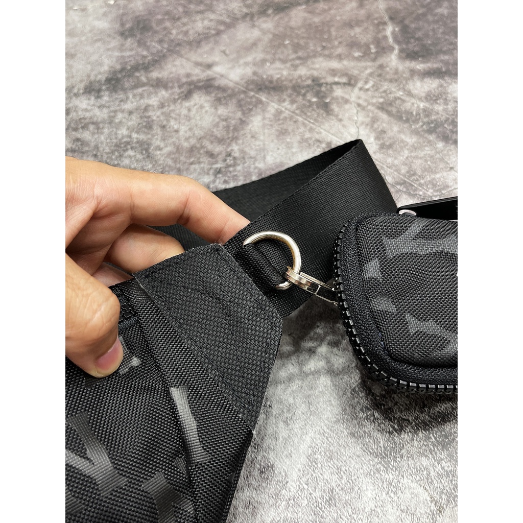Túi Bao tử MLB NY MONOGRAM WAIST BAG BLACK B438