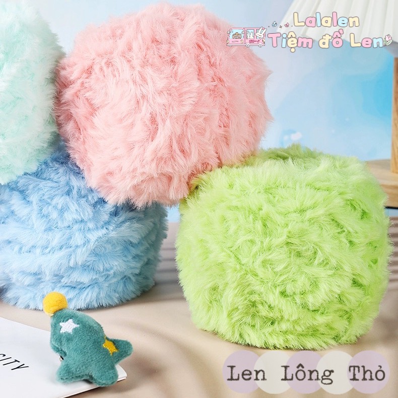 Len Lông Thỏ - Mềm Mịn Giữ Ấm Tốt - Cuộn 100gr