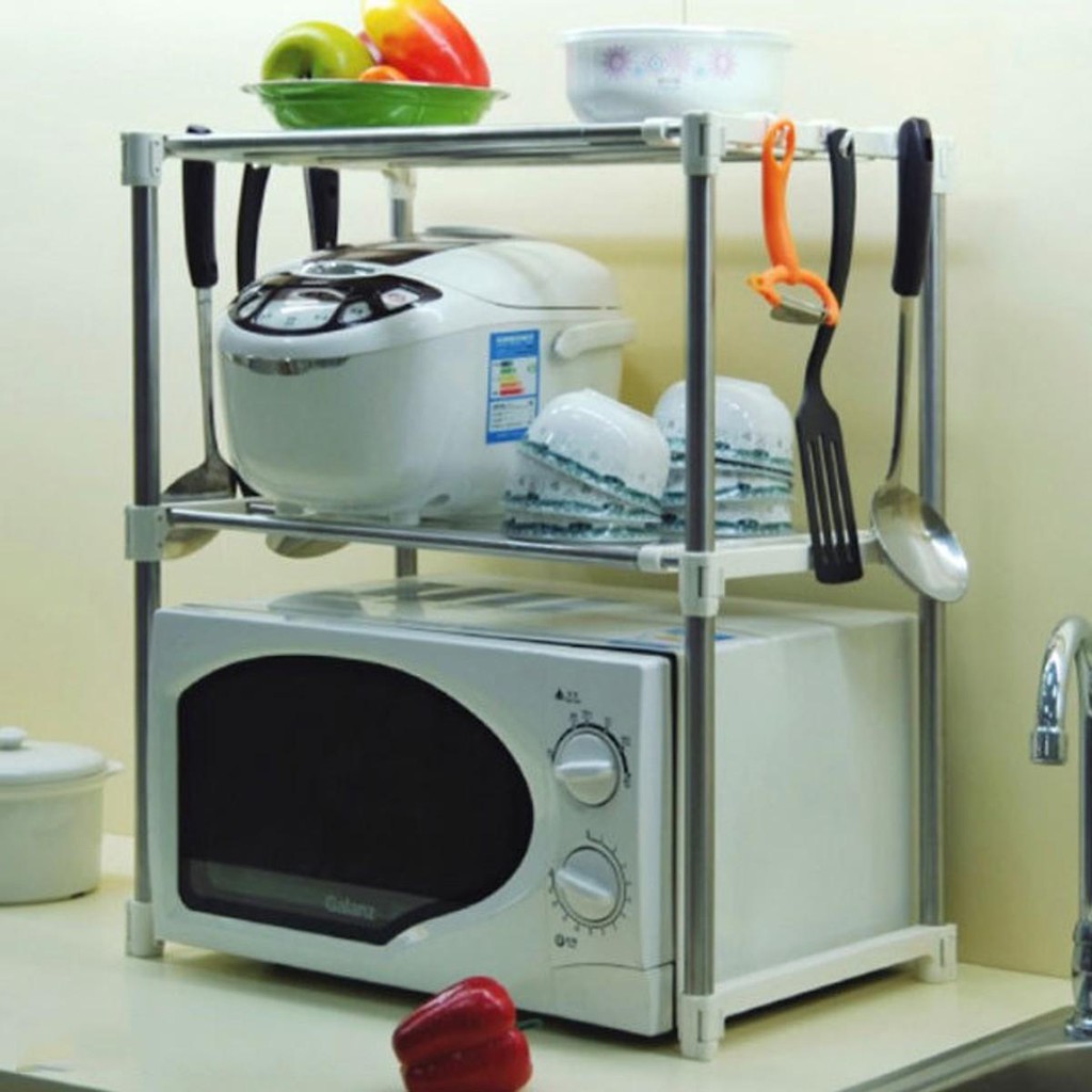 Kệ Để Lò Vi Sóng 2 Tầng Co Giãn Tiện Dụng Chịu Tải Tốt Dùng Được Tất Cả Các Kích Cỡ