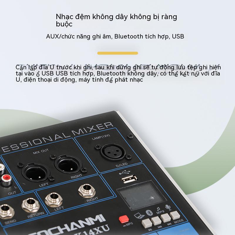 Ak14coin 14 channels 99 channel DSP effect type Bluetooth mixer can be connected using Bluetooth/USB fast delivery to your address