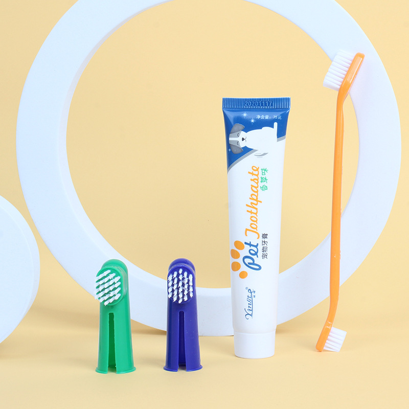 Bộ Đánh Răng Kem Đánh Răng Bàn Chải Đánh Răng Chó Mèo Pet Joothpaste