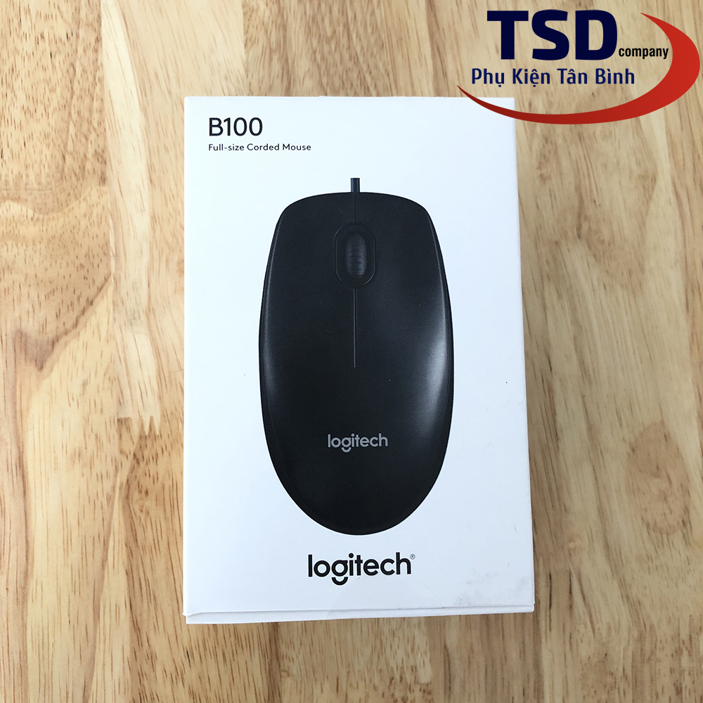 Chuột Quang USB Logitech B100 Chính Hãng 