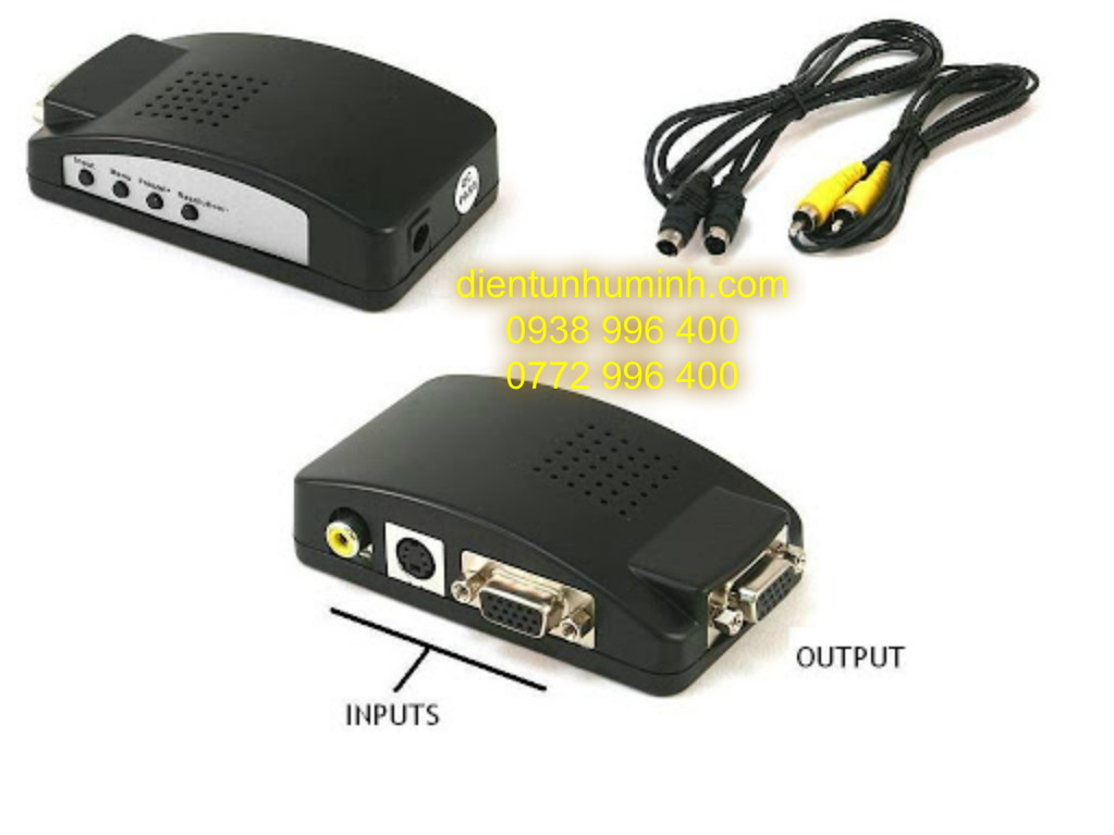 Bộ chuyển đổi AV+S-VIEO+ VGA sang VGA