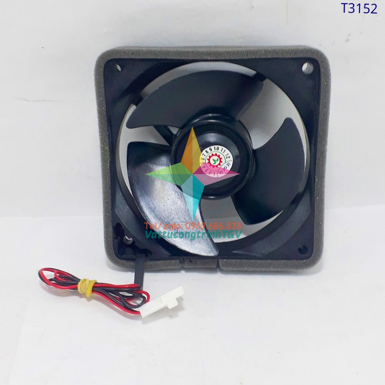 Quạt tủ lạnh PANASONIC DC12V - 2 dây - KT9x9cm - 3 cánh