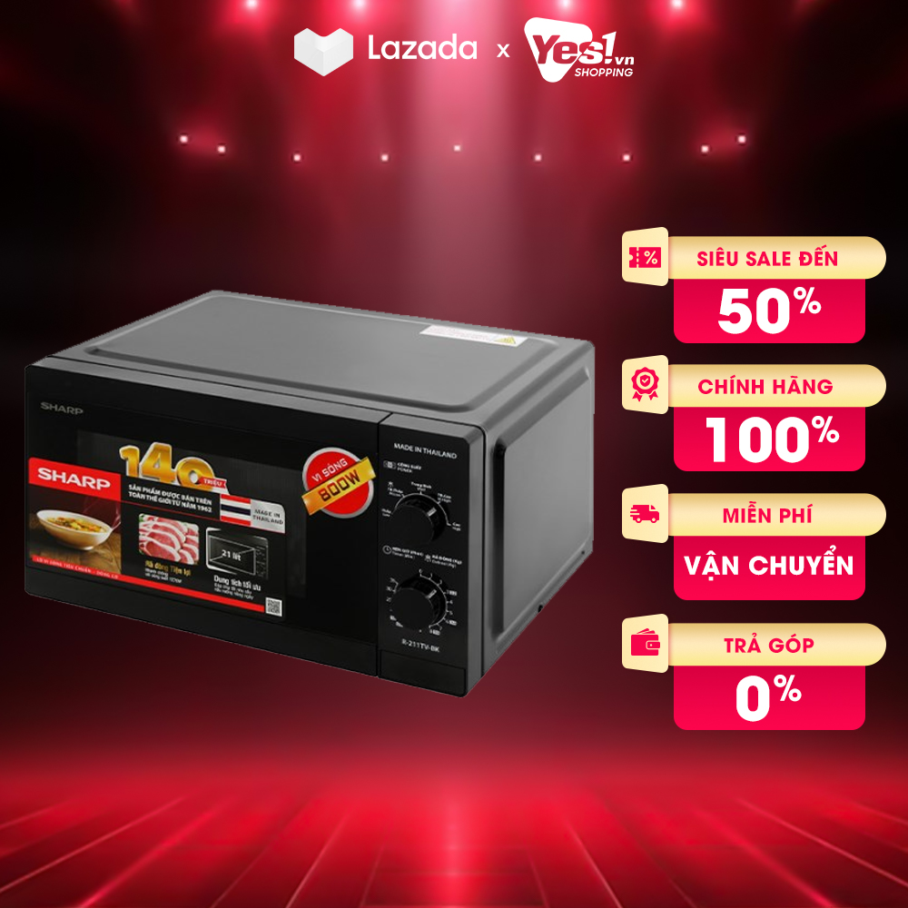 Lò vi sóng Sharp R-211TV-BK 21 lít