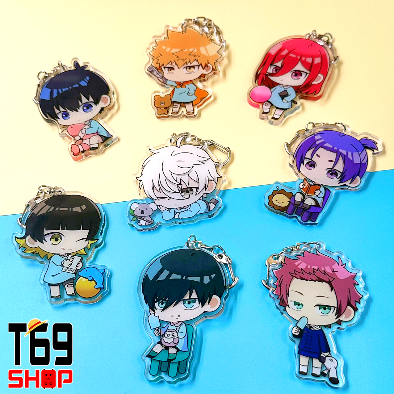 Móc khóa mica anime Blue Lock - Student ver (Loại cao cấp - Hình in ép giữa 2 mặt mica) [T69 Shop]