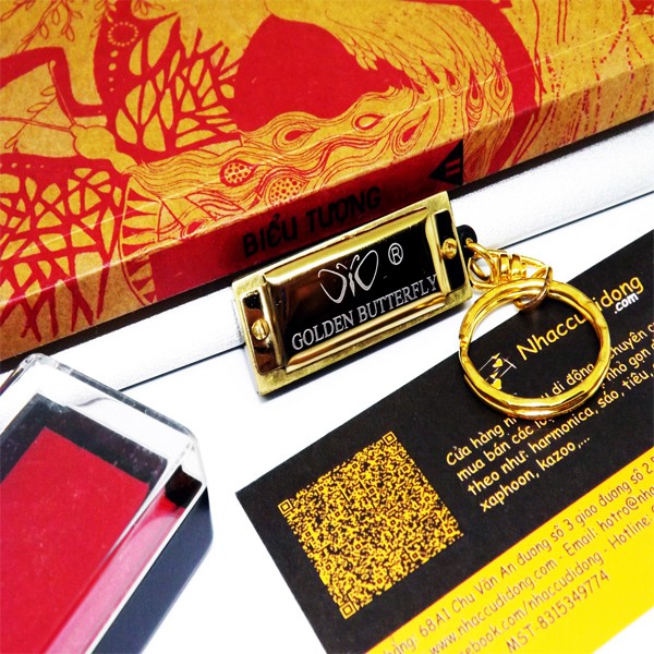 Kèn harmonica mini Golden Butterfly 5 lỗ
