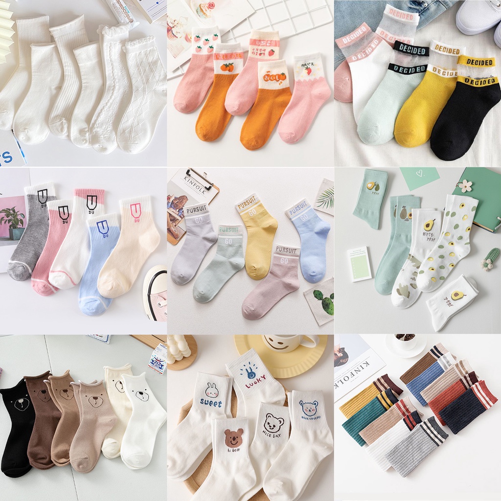 SET 5 ĐÔI TẤT VỚ CAO CỔ PHONG CÁCH HÀN QUỐC