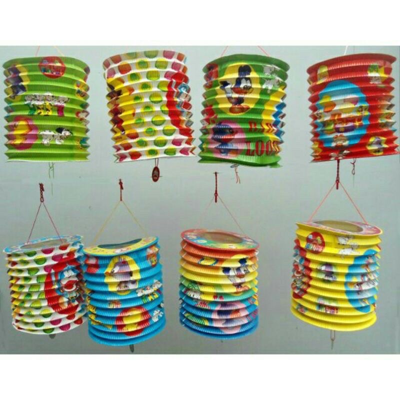 10 lồng đèn giấy hình trụ loại trυng