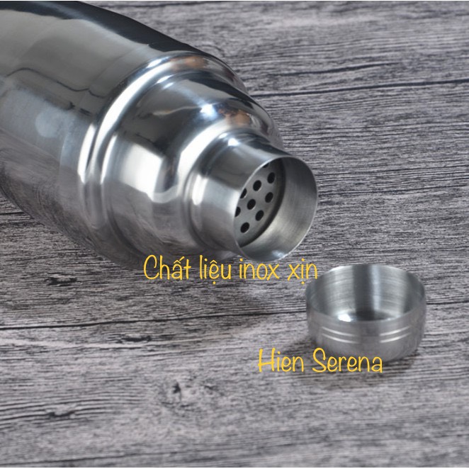 Bình lắc inox, bình shaker 350ml - 550ml - 750ml
