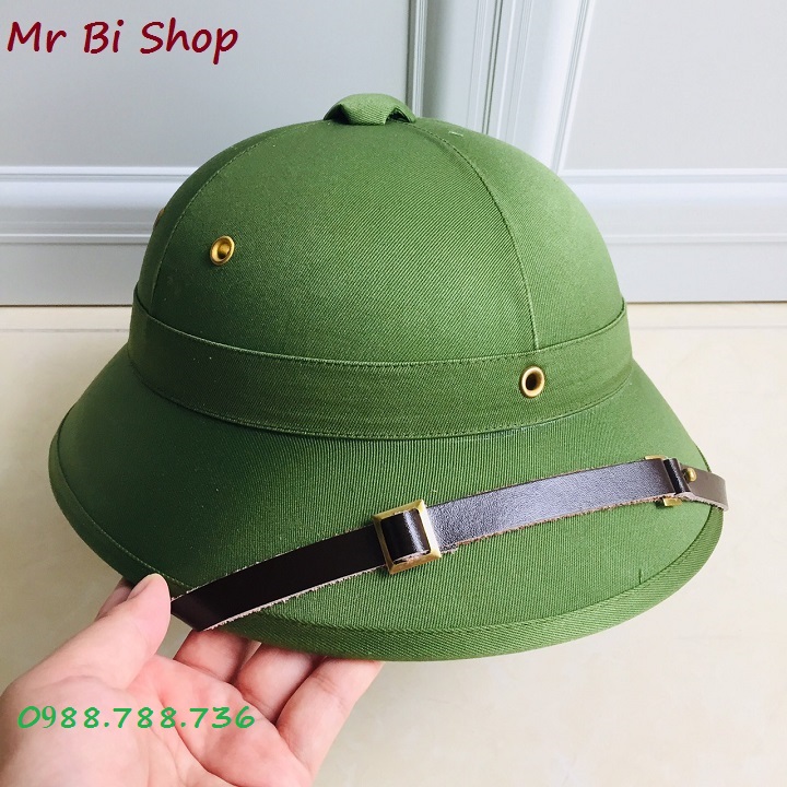 Mũ Cối Xanh Bộ Đội cốt phíp lòng vàng