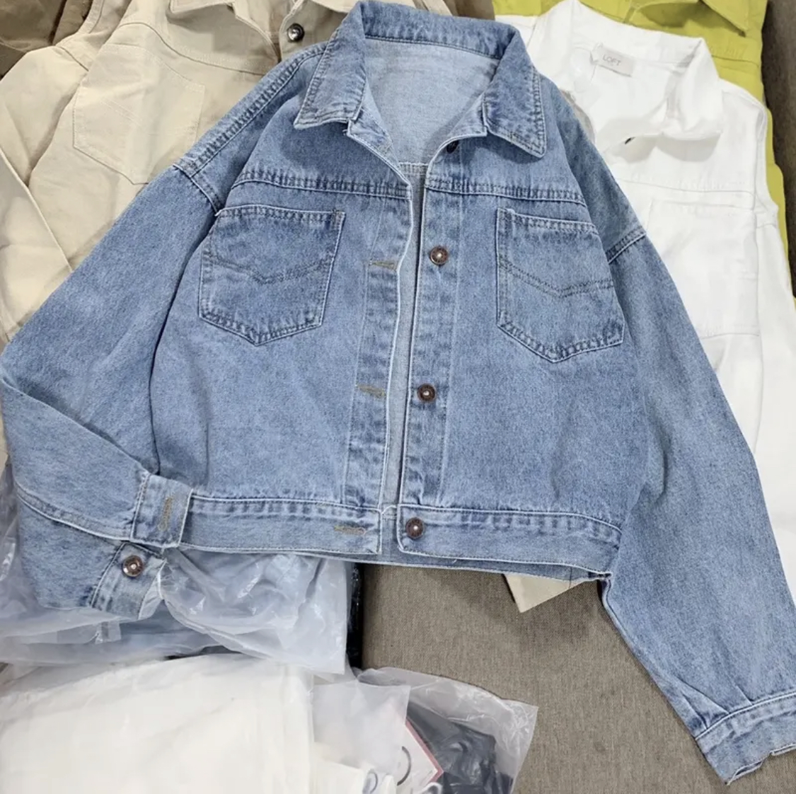 Áo Khoác Jean NỮ Thời Trang Cao Cấp AQUA JEANS FASHION Áo Khoác Chống Nắng Nữ ÁO KHOÁC DENIM NỮ