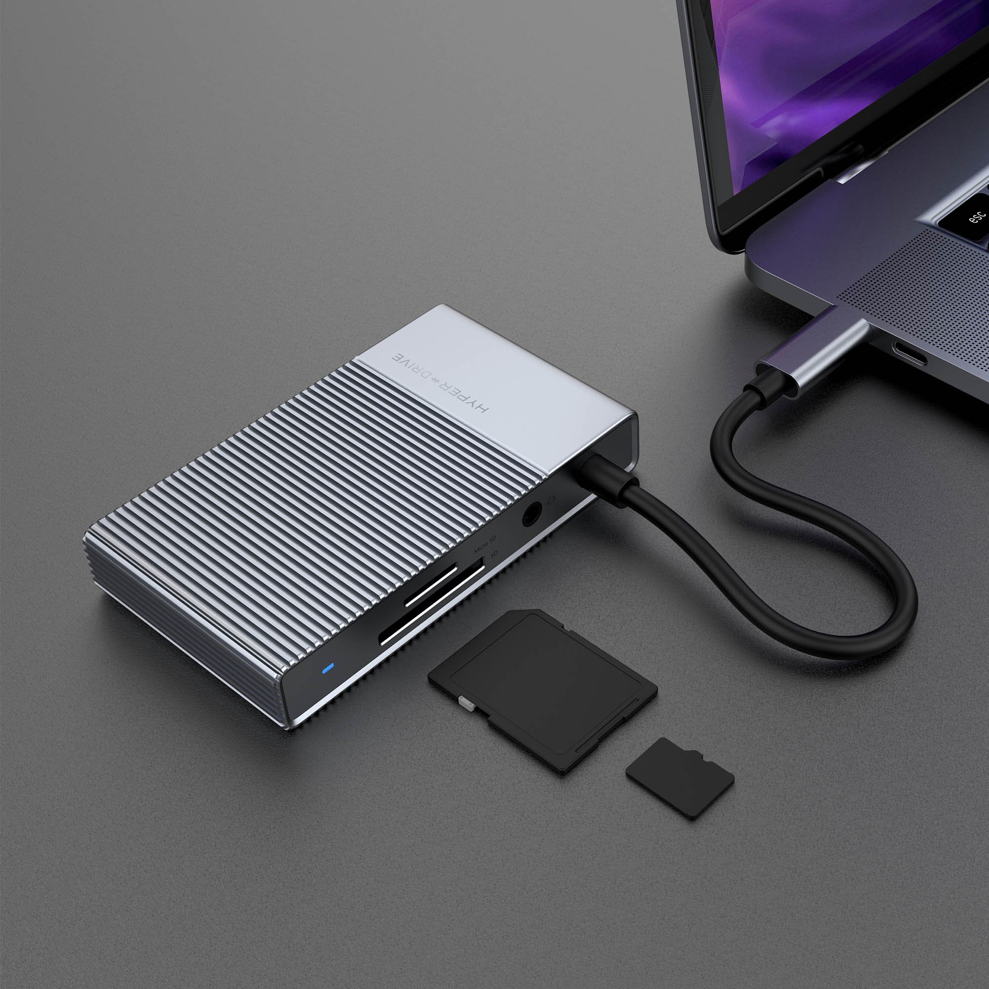 CỔNG CHUYỂN HYPERDRIVE GEN2 6-IN-1 FOR MACBOOK, IPAD PRO 2018-2020, PC & DEVICES (G206)