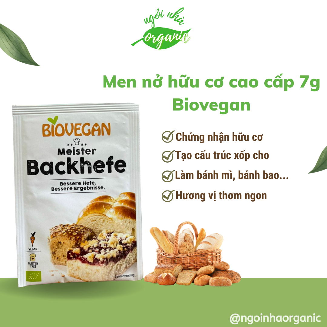 Bột nở/ Men nở hữu cơ BioVegan Đức 17g