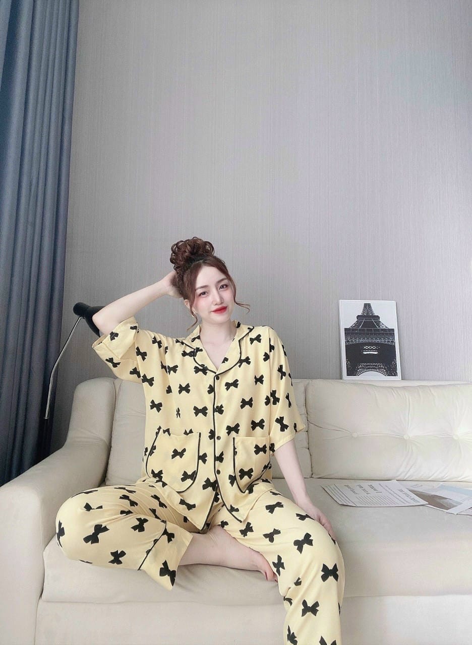 Đồ Bộ Lụa 100D Sang Chảnh ( dưới 57kg) - Mẫu mặc sp thật
