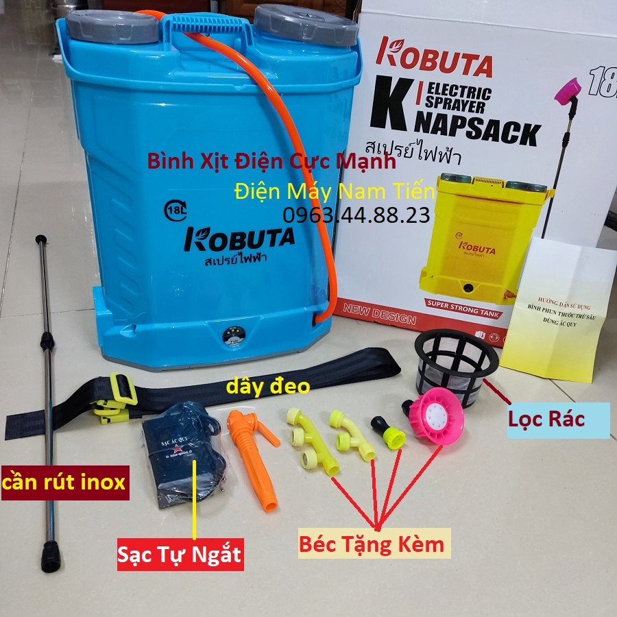 Bình phun thuốc trừ sâu kobuta máy bơm mini 12v máy bơm phun sương 12v