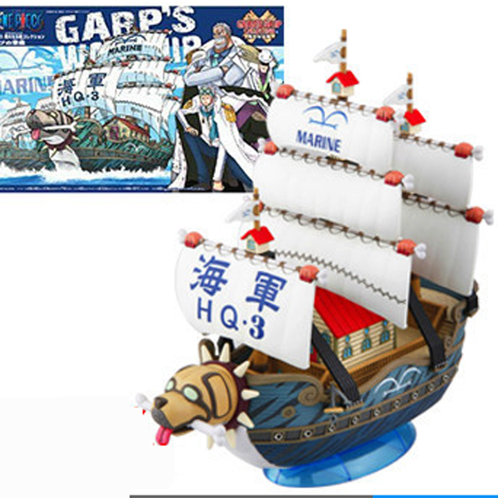 Mô hình thuyền đô đốc garp one piece lắp ráp - mô hình thuyền One Piece