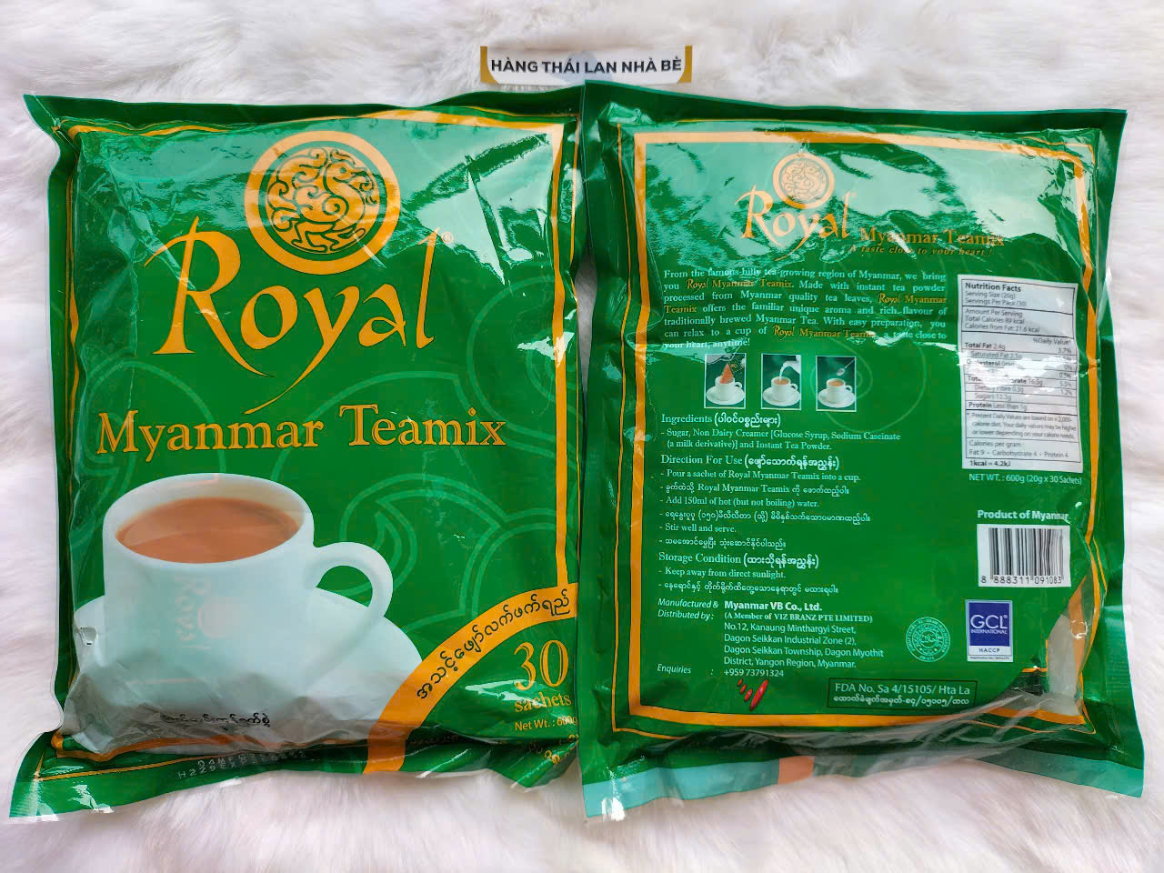 Dây 10 gói trà sữa Royal Myanmar