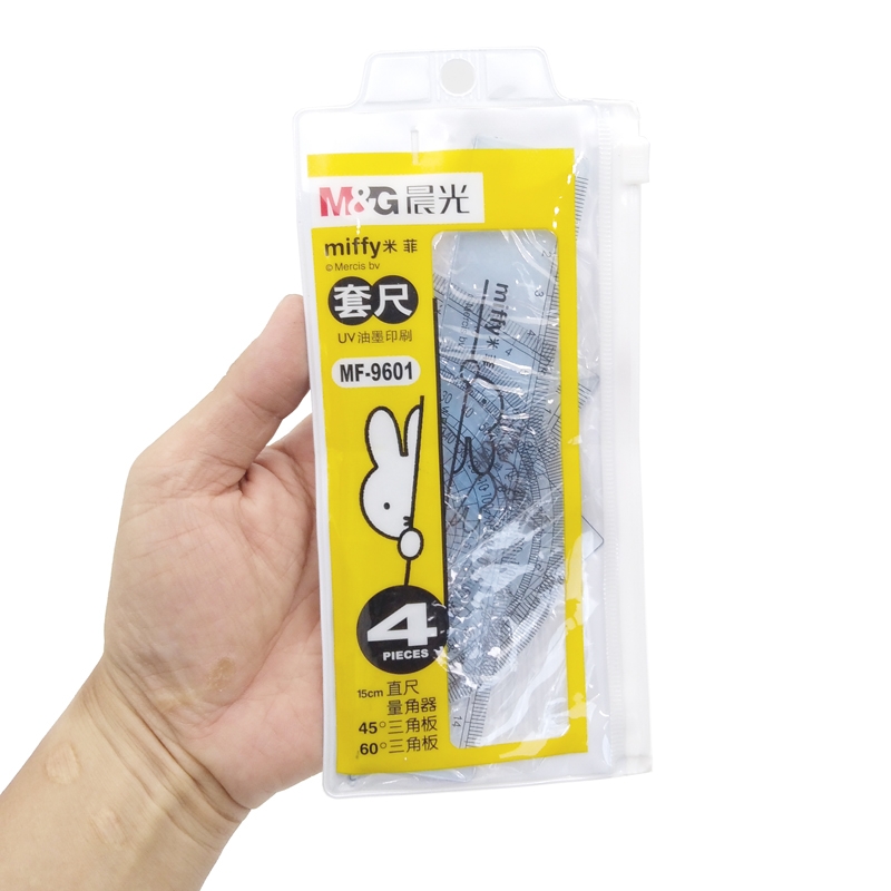 Bộ 4 Thước M&G 15cm MF9601 (Mẫu Bao Bì Là Ngẫu Nhiên)