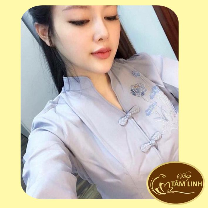 Đồ lam đi chùa _cổ tàu không viền