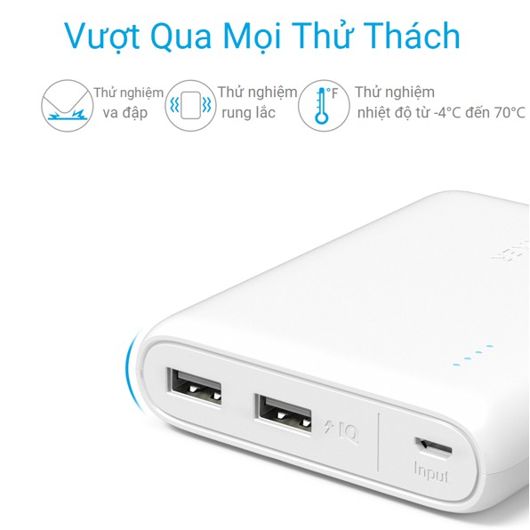 Pin sạc dự phòng ANKER A1215 PowerCore 13000mAh 2 cổng USB