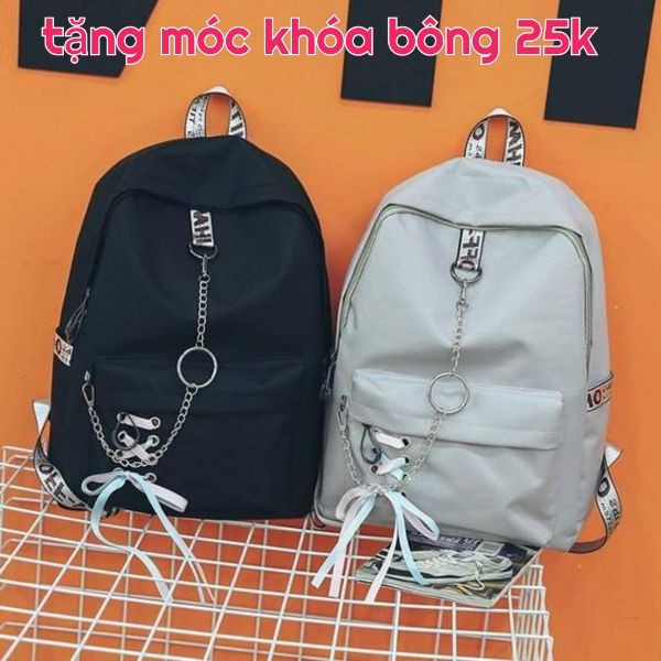 Balo/cặp đi học nam nữ/ dây xích