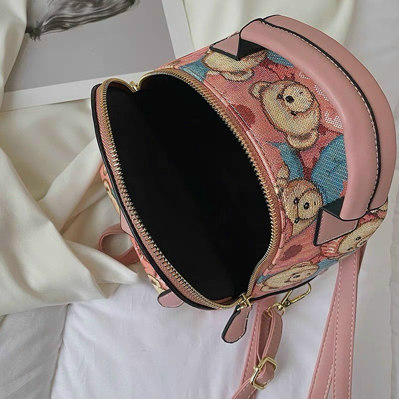 Ba Lô Da Mềm Mini Hình Gấu Dễ Thương Cho Nữ SIZE 20CM