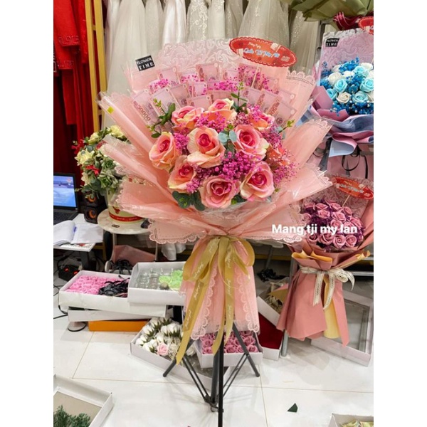 🌼Giấy Bó Hoa🌼 Giấy bóng kiếng viền ren