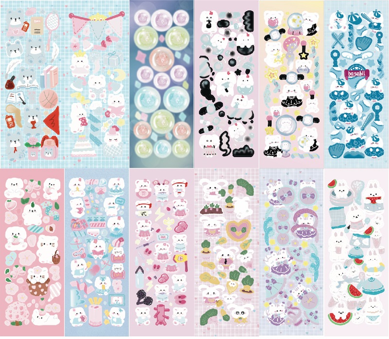 Zanmo nhãn dán sticker dễ thương trang trí (Inbox chọn mẫu)